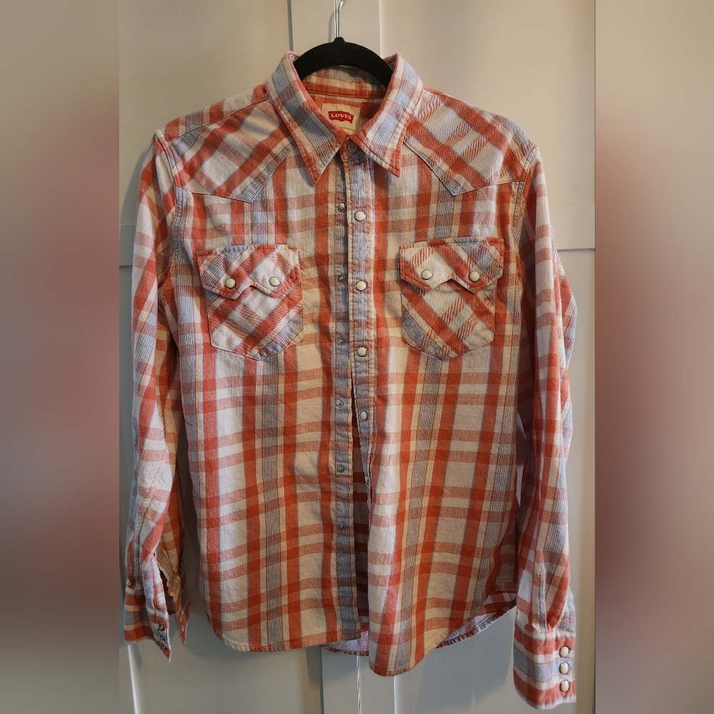 Levi's western flannel snap
